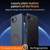 For iPhone 16e Case Compatible with MagSafe Leather Coated TPU+PC Phone Cover