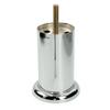 Straight Furniture Leg, Silver Chrome, Height 10 Cm