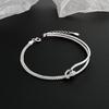 Chain Geometric Arc Bracelet Minimalist Design Versatile Line Kink Bracelet Personalized Splicing Double Knot Bracelet