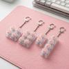 Cute Cat Claw Silicone Keyboard Button Fidget Toy Transparent Crystal Keycap Keychain Portable Anti-Stress Finger Relax Decompre