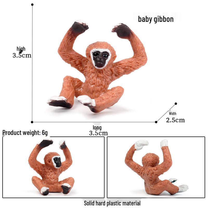 Realistic Animal Heart Model Toy: Lemur, Raccoon, Orangutan, Baboon