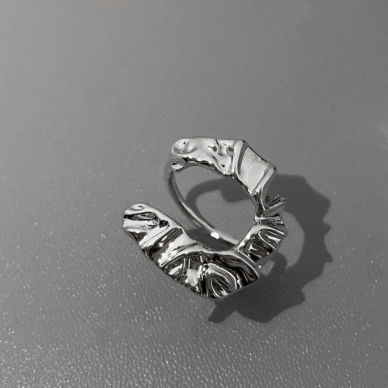 

Fashionable Copper Geometric Design Open Ring For Women Perfect For Ins Style Lovers