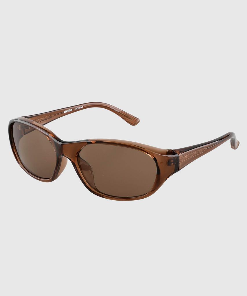 Tuditeo Cor Large Size Uv400 Sunglasses Nylon Tinted Lenses C4 Brown