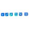 Rounds Corner Six Sided Dices Bulk, Pack of 50 Assorted Color 12mm D6 Acrylic Dices Cubes with Number Dots for Kids Use