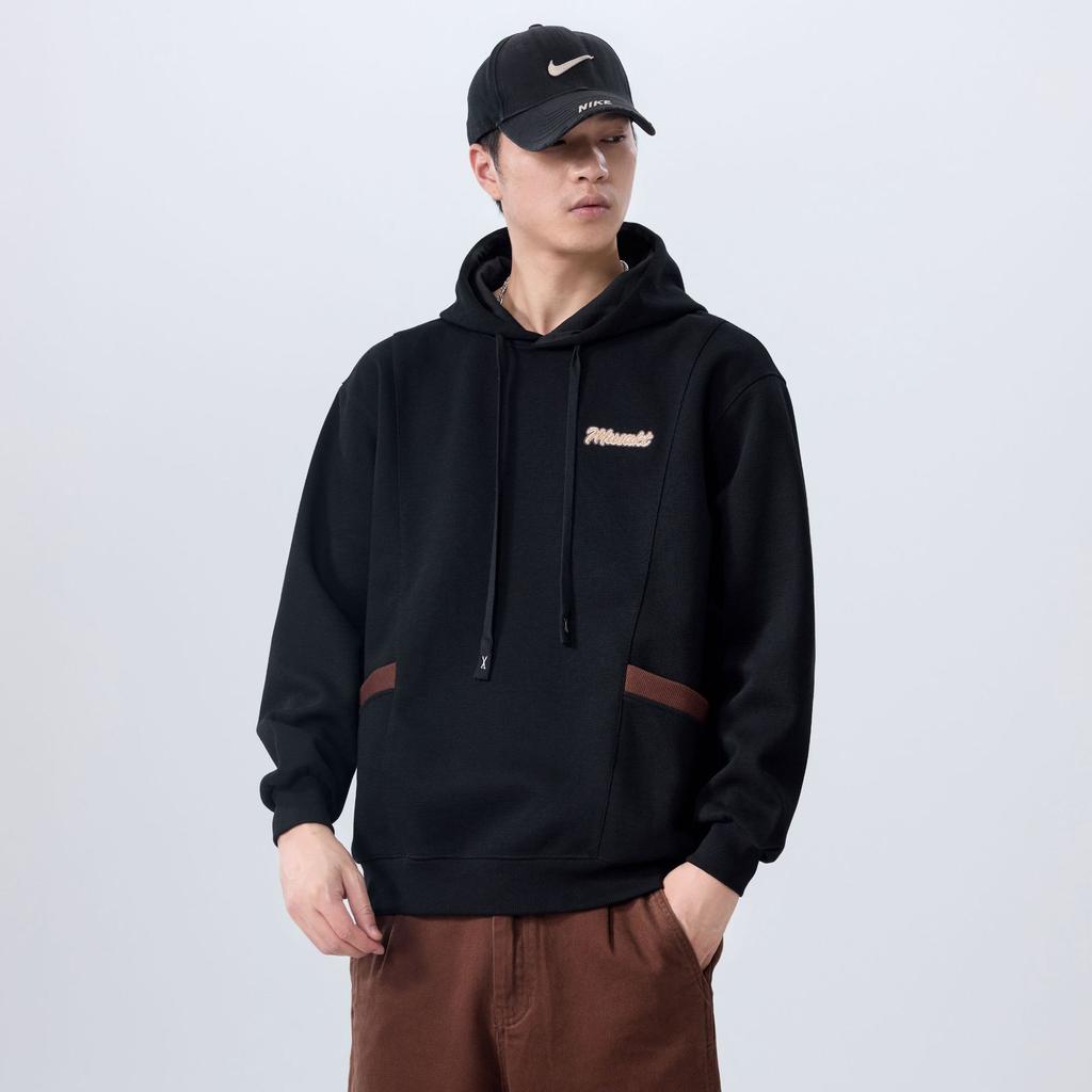 High-End 360G American Heavy Embroidery Sweater Men'S Loose Large Size Hooded Contrasting Color Retro Casual Coat Men