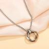 1Pcs Creative Three-Ring Crystal Pendant Necklace - Simple, Elegant, Unique Pendant - Retro Pendant Necklace