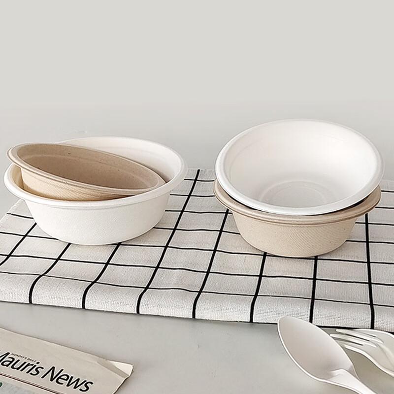 Yudefeng Disposable Food-Grade Paper Bowl with White PET Lid