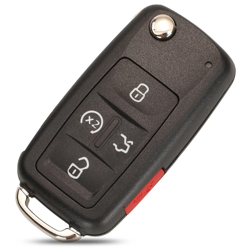jingyuqin 10pcs 2/3/4/5 Button Folding Remote Key Shell for VW Tiguan Golf Sagitar Polo MK6 Touareg SEAT Flip Case Fob