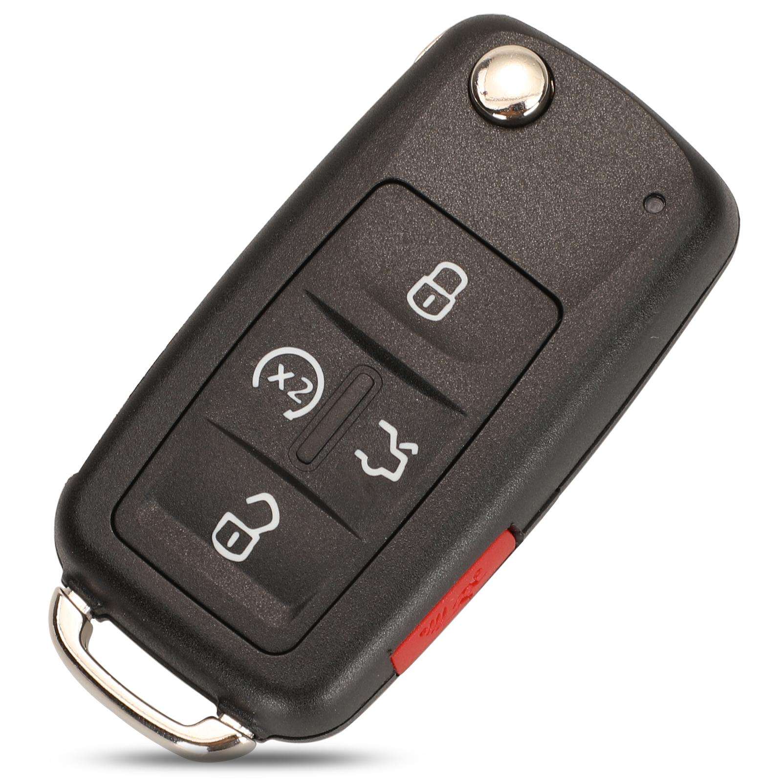 

jingyuqin 4/5 кнопок чехол для автомобильного ключа оболочка для VW/VOLKSWAGEN Sharan Caddy Eos Golf Jetta Beetle Polo Up Tiguan Touran складной сожжены оранжевый