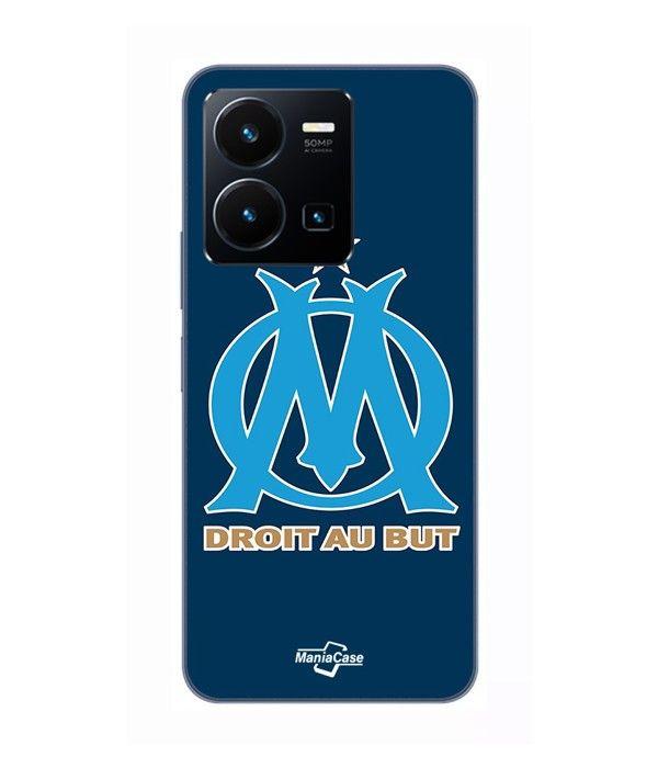 Coque Pour Vivo Y35 4G logo om olympique de marseille bleu Fond Maniacase