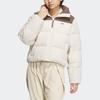 Adidas Originals 600 Puffy Three-Stripes Color-Block Stand Collar Down Jacket Women Outerwear Magic-White IU4813
