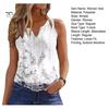 Women Summer Vest V-Neck Sleeveless Floral Print Tank Tops Buttons Neckline Loose Fit Casual Camisole Streetwear