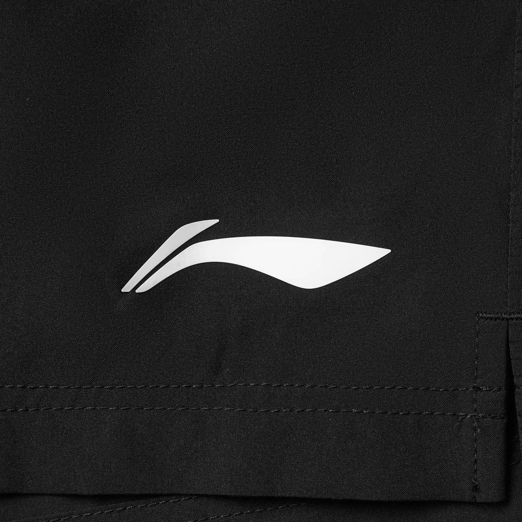 Li-Ning Comfortable Casual Simple Versatile Quick-Dry Lace-Up Five-Point Sports Shorts Men shorts Black AKSV089-1