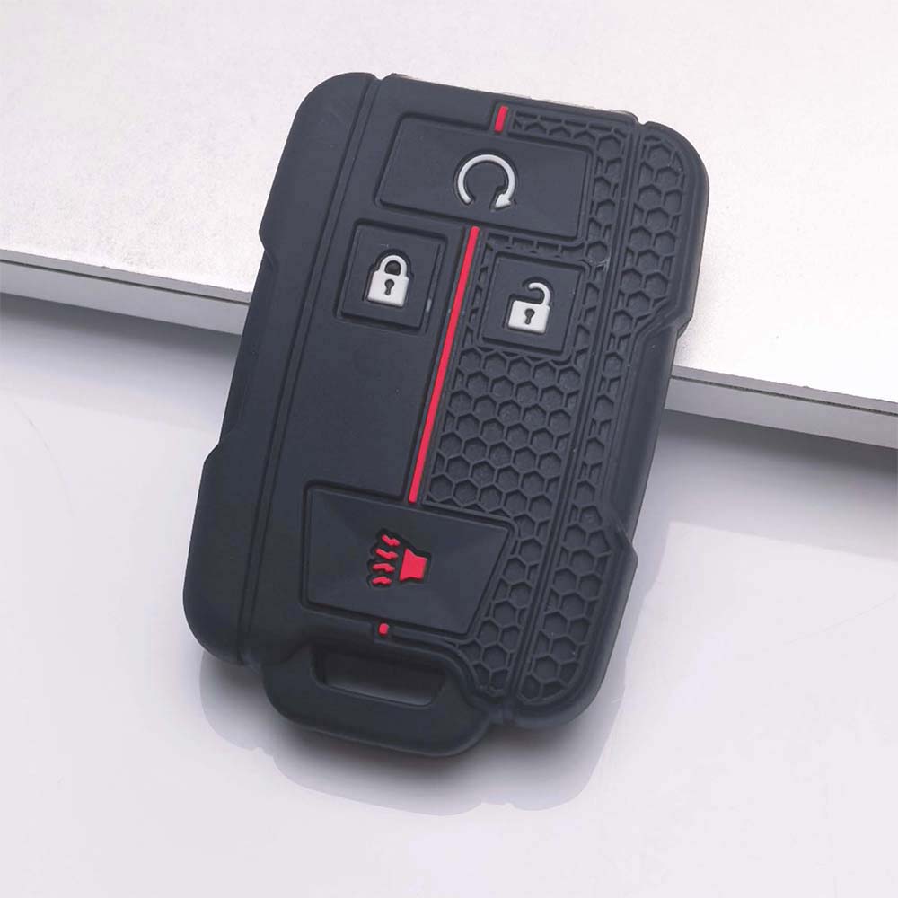 Key Fob Cover for Chevrolet 1500 Silverado 2500HD 3500HD Sierra Anti-Scratch Guard Shockproof Protection Soft Grip Texture Responsive Button Touch