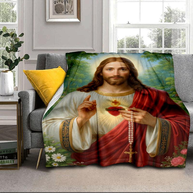 Sacred Heart Of Jesus Blanket Flannel Blanket Throw Blanket Sofa Cover Blanket Soft Premium Blanket Picnic Blanket Tv Blanket Gifts