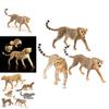 Realistic Wild Animal Model Cheetah Head Up Clouded Leopard African Leopard Indian Leopard Desktop Decor Toy 10*2.5*6.5cm)