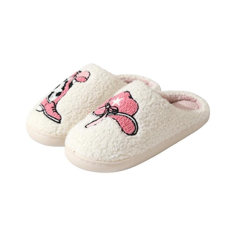 New winter flower boots cotton slippers women's home indoor thermal slippers slippers autumn and winter home
