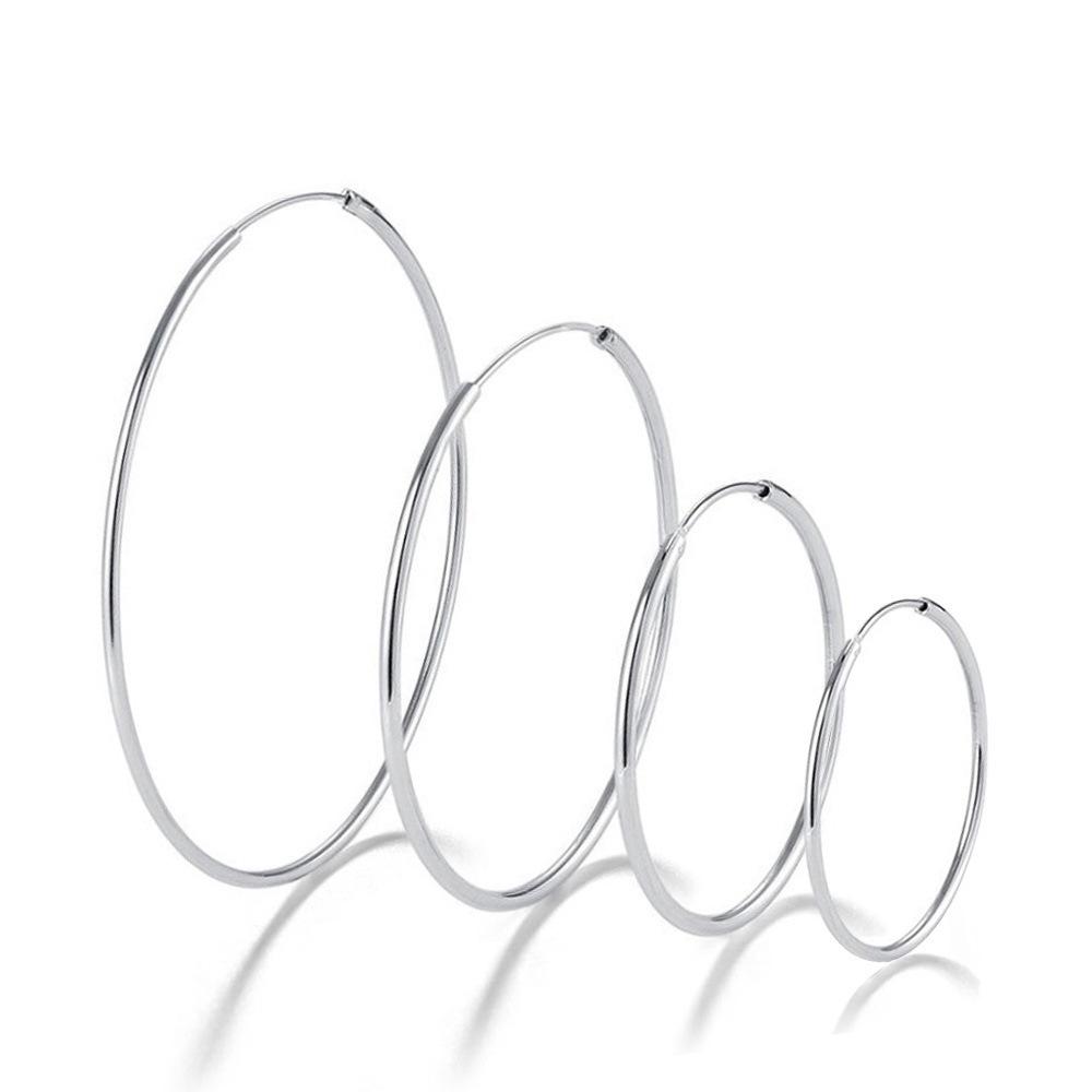 

European & American Style Exaggerated Hoop Earrings: Elegant, Modern Round Accessories for Women 40mm