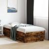 Vidaxl Bed Frame, Smoked Oak, 100X200Cm, Wood-Based Material
