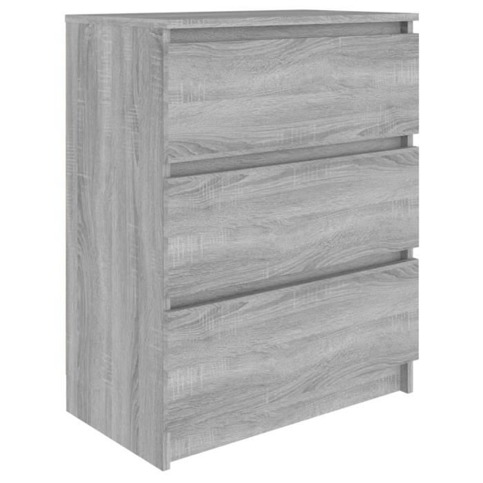 VidaXL Buffet Sonoma gris 60x35x76 cm Bois d'ingénierie 815511