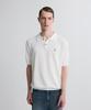 Liimaen Boucle Knit Polo Shirt White