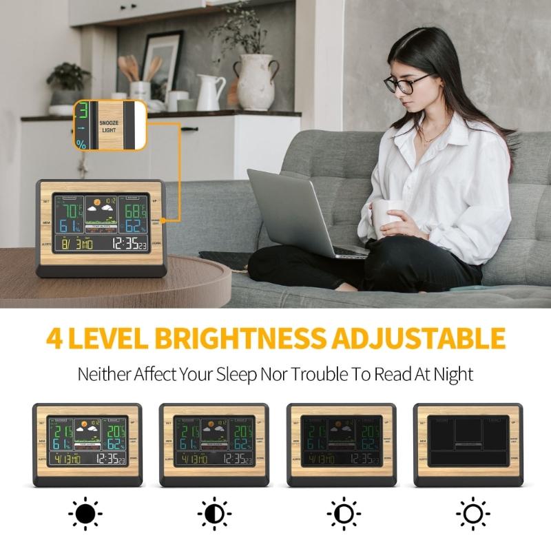 Multifunctional High Precise Digital Weather Monitor With Temperature Humidity Monitor And Barometric Pressure Sensors