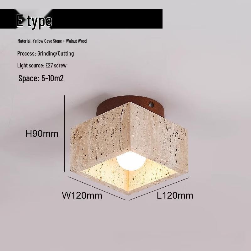 Потолочный светильник Травертин в стиле Ваби-саби