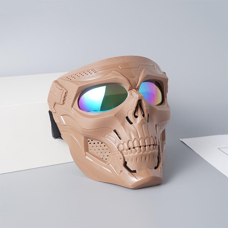 Máscara de caveira para motocicleta óculos de vento óculos para esportes ao ar livre óculos de pilotagem adereços de Halloween máscara tática à prova de vento