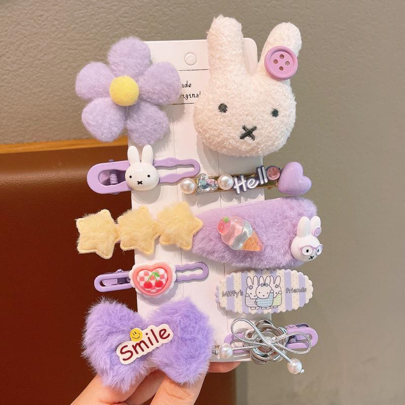 Cute Plush Butterfly Hair Clips for Girls - 2025 Style Duckbill Hairpins for Kids