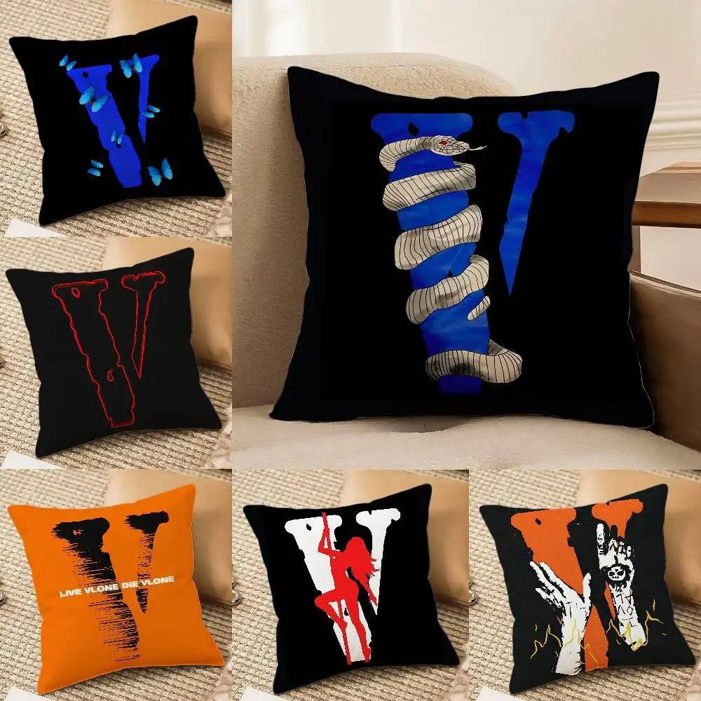Naruto Street Culture Print Vlone Pillow Case Comfort Sofa Bed Silky elegant Invisible zipper Decorative cushion cover