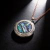 Copper Abalone Shell Pendant Necklace With Minimalist Design For Summer Jewelry Collection