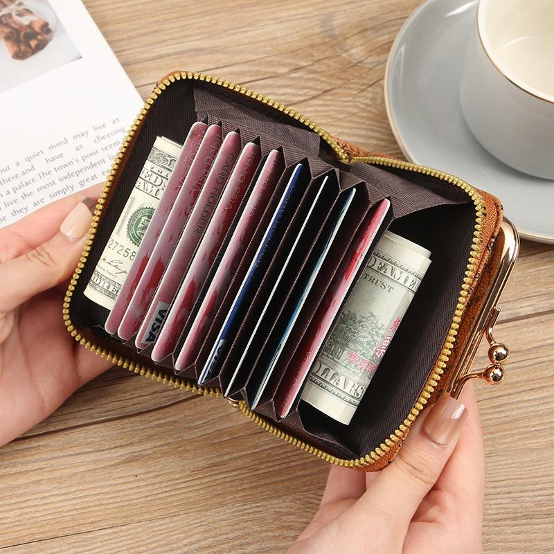 New Wallet Women's Fashion Zipper Short Change Bag Large Capacity Coin Clip Bag Card Position Card Bag