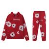 Denim Tears Kanye Style Baumwollblumen Hoodie & Jogginghosen Set