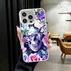 Floral Skull Flower Skeleton Soft Phone Case for iPhone 15 16 17 Pro Max 17Air 16E 14 Plus 13 12 Mini Shockproof Cover Back Shel