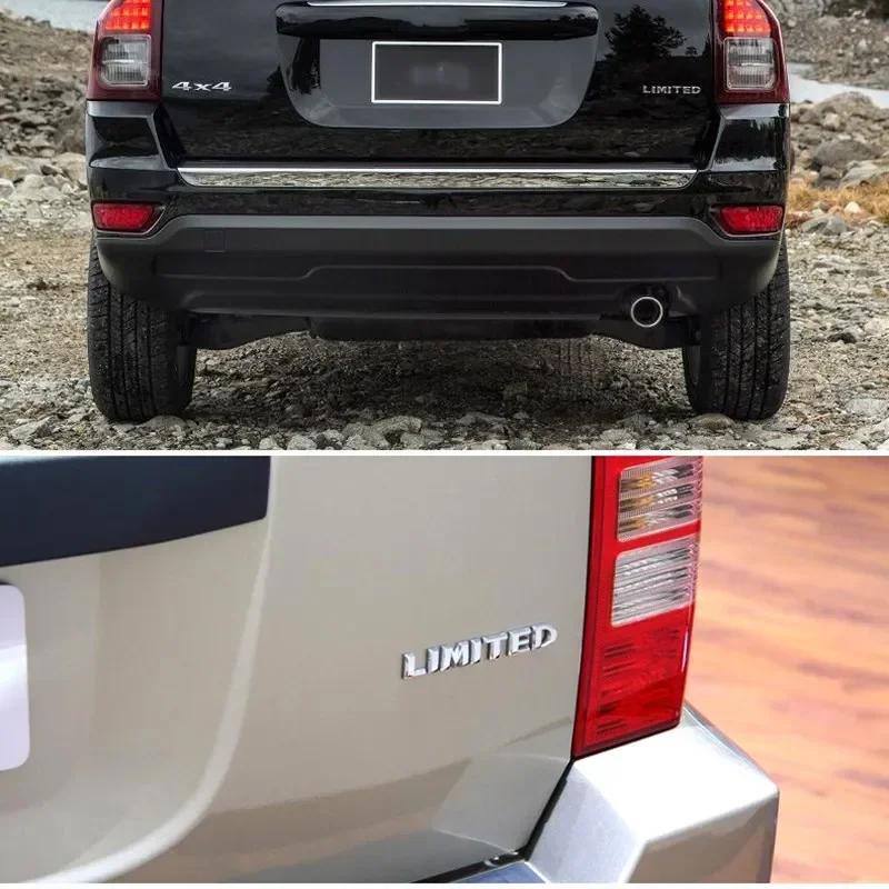 3D Metal 4X4 Limited Tailgate Emblem Sticker Car Rear Boot Trunk Badge for Grand Cherokee Compass Wrangler