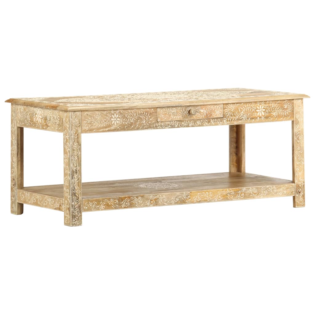 Coffee Table 110 x 50 x 45 cm Hand painted Solid Mango Wood