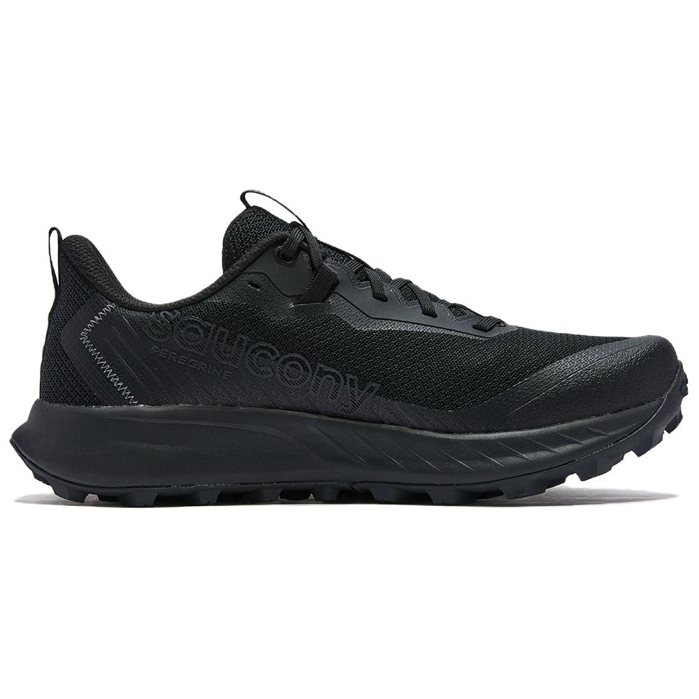 SAUCONY Peregrine 15 Fashion Comfortable Shock Absorption Non-Slip Low-Top Running Shoes Unisex Running Shoes Black S30990-552