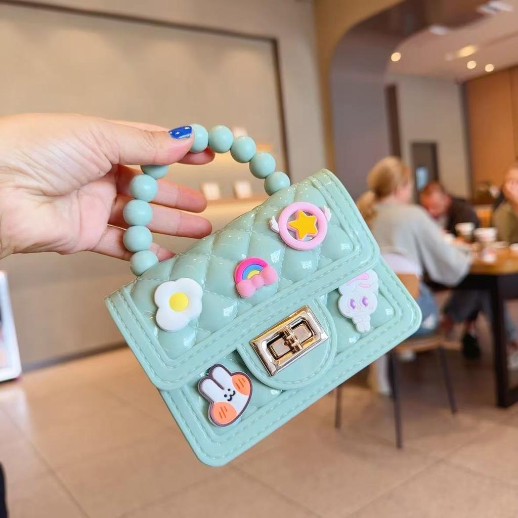 Pearl Bag Handbag Shoulder Bag Messenger Bag Women'S Bag Jelly Bag Small Diamond Bag Pvc Bag