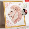 DIY Pearl Embroidery Diamond Painting Kit Majestic Lion Sparkling Beads Art Craft Handmade Decoration Gift for Home Decor
