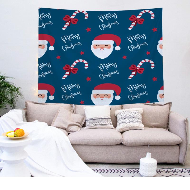 Hippie Christmas Home Decor Tapestry Santa Art Tapestry Bedroom Living Room Wall Decor Backdrop Cloth
