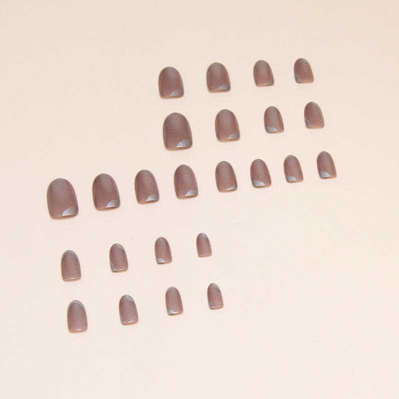 Cat'S Eye Fake Nail Nail Piece Nail Piece Nail Piece Nail Piece Patch Nail Piece Press On Nails 24 Pieces