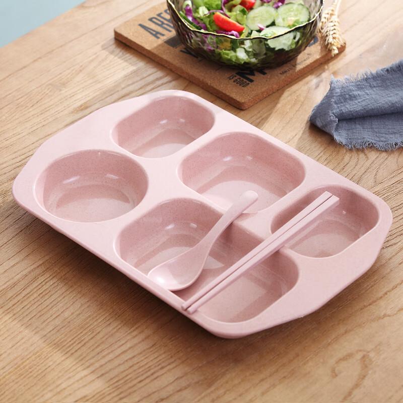 

Nordic Style Divided Dinner Plate with Utensils Set