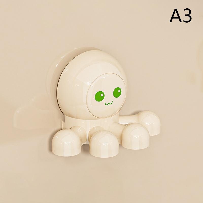 

Подставка для зубных щеток Кремовый ветер Без перфорации Настенный Бытовой Для ванной комнаты Туалет Настенный Держатель для зубных щеток в форме осьминога