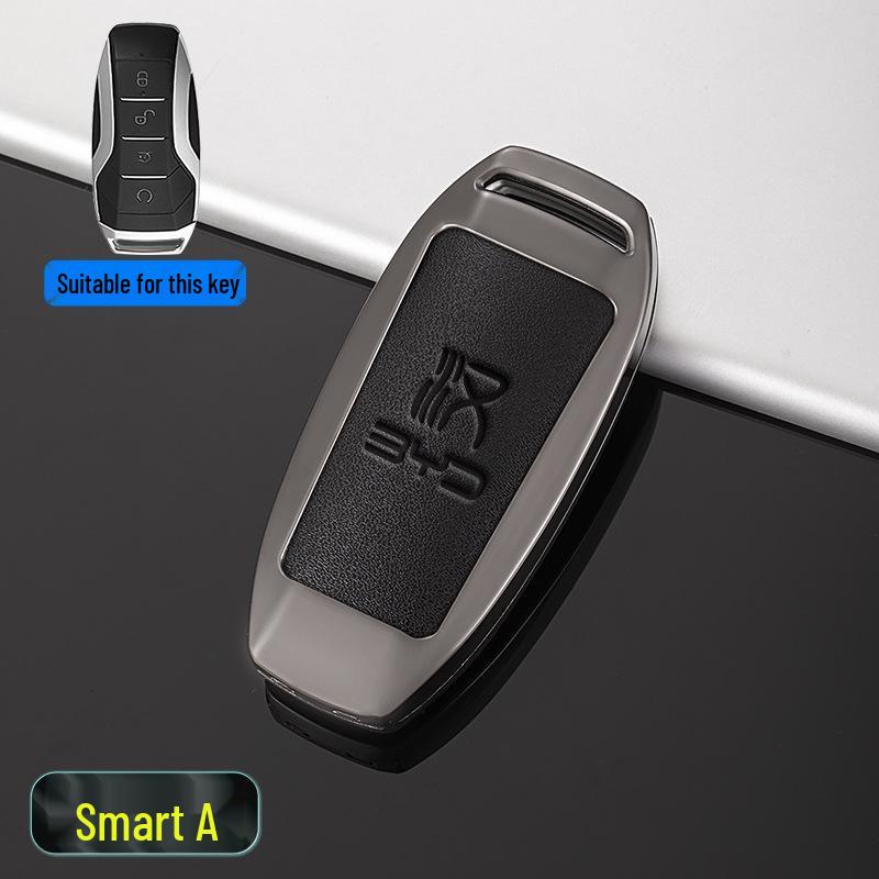 Compatible Key Cover for 2022 BYD Han DM-i EV Genesis Edition - Metal Shell Buckle