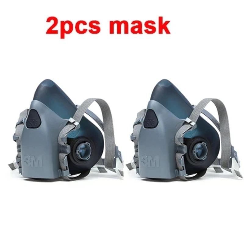 Neue 7503 Atemschutzmaske große Größe L Silicagel Original Sprühfarbe Pestizid Schutzmaske Geeignet für 6001/2091 Filter