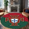 1pc P-Portugal Carpet, Round Rug, Comfortable, Suitable for Entryways, Living Rooms, Office, And Bedrooms, Christmas Decoration