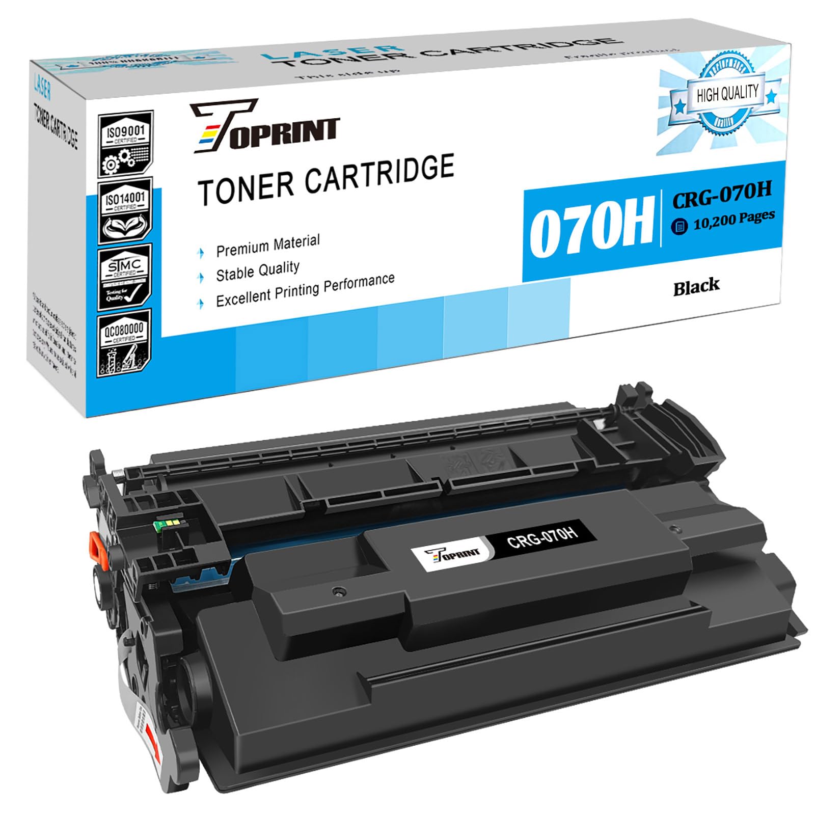 

Compatible Toner Cartridge 5640C003 for Canon High Yield Compatible with Canon Satera and LBP241 Printers CRG-070H (070 CRG-070), (10,200 Pages), чорний