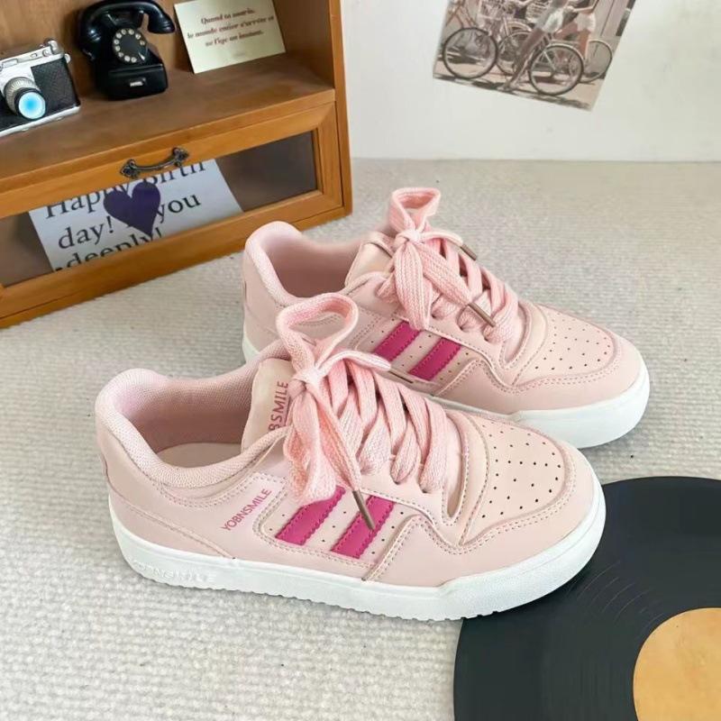 

2025 новая весна и осень универсальные маленькие белые туфли женские юбка студенческие для отдыха ученики средней школы кеды ins тренд популярные туфли 40 розовый