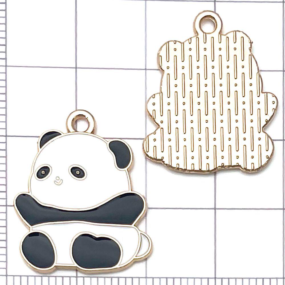 30 Mixed Black & White Enamel Panda Charms for DIY Jewelry