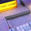 ATTACK SHARK C01ULTRA Keyboard with Detachable Coiled Aviation RGB To Spiral Mechanical Gaming Professional Aviator Detachable Stylish Gray Cable,